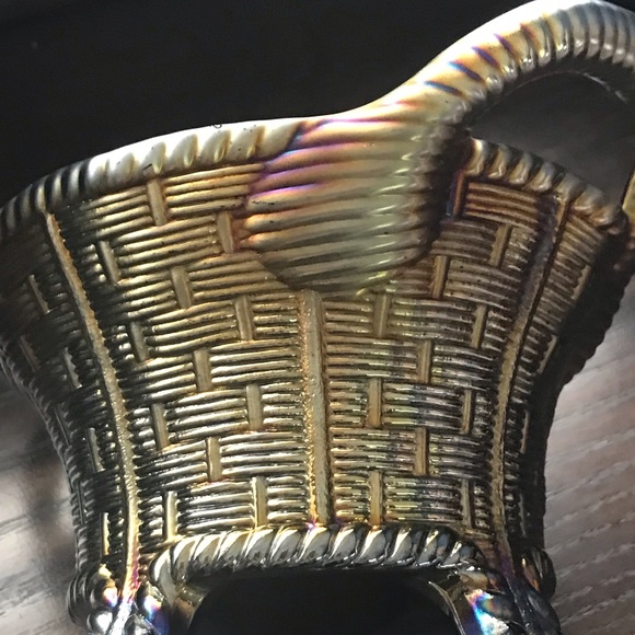 Vintage Northwood Carnival Glass Footed Basket Amethyst - Picture 6 of 11